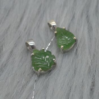 Tsavorite Green Garnet Pendant, Sterling Silver Chain, 2 of 6