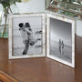 Classic Mother Of Pearl Hinged Double Photo Frame, thumbnail 1 of 2