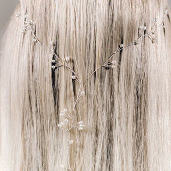 Crystal Or Freshwater Pearl Plait Hair Vine Celine 'Y', 7 of 12