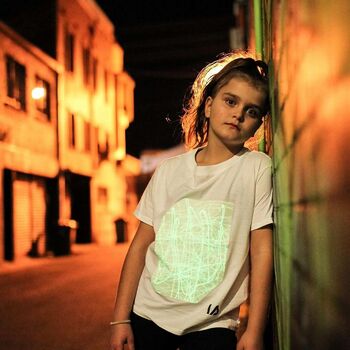 Childrens Interactive Green Glow T Shirt In White, 2 of 5