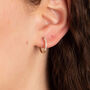 9ct Gold Diamond Hoop Earrings, thumbnail 1 of 7