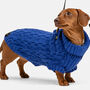 Blue Mini Dachshund Knitted Jumper, thumbnail 1 of 5