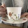 Personalised Floral Cup And Saucer, thumbnail 2 of 2