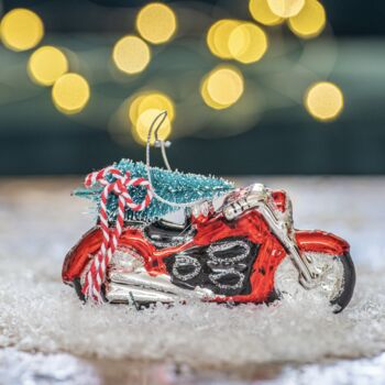 Motorbike With Christmas Tree Bauble, 3 of 5