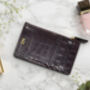 Personalised Zip Card Holder Croc Leather, thumbnail 6 of 12