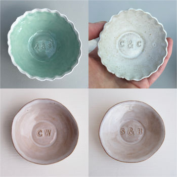 Personalised Ceramic Bridesmaid Wedding Gift Ring Dish, 9 of 11