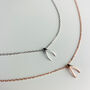 Sterling Silver Wishbone Charm Anklet, thumbnail 2 of 5