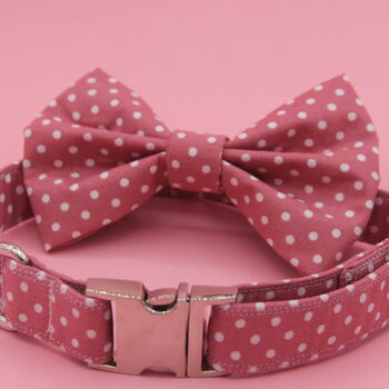 Pink Polkadot Dog Bow Tie, 5 of 9
