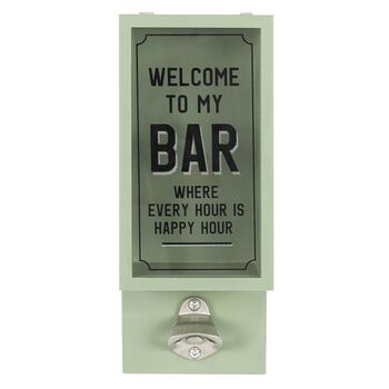 Green Garden Bar Bottle Opener Plaque, 4 of 4