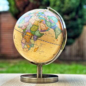 Travel Globe With Stickers Travel Gifts Vintage World Globe, 5 of 8