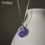 Purple Enamel Yin Yang Pendant Necklace, thumbnail 3 of 5