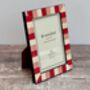 Natalini Pink And White Striped Photo Frame, thumbnail 1 of 4