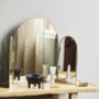Free Standing Table Top Mirror With A Gold Edge, thumbnail 1 of 2