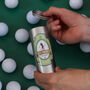 Personalised Golf Beer Can With Three Golf Balls, thumbnail 2 of 4