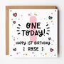Girls 1st Birthday Card, thumbnail 1 of 4