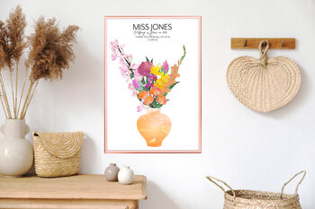 Personalised Family Friend Birth Flowers Custom Print, 7 of 8