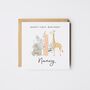 Personalised 1st Birthday Card Elephant And Giraffe *Age Options, thumbnail 1 of 5