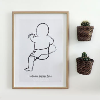 'The Hip' Personalised To Scale New Baby Print, 4 of 6