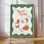 Tis The Season Santa Christmas Wall Art Print, thumbnail 1 of 6