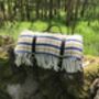 Wool Picnic Rug With Leather Straps, thumbnail 5 of 5