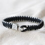 Men's Personalised Black Cord Bead Bracelet In Box, thumbnail 6 of 10