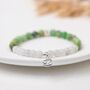 Cancer Birthstone Bracelet With Gemstones And Sterling Silver Zodiac Charm, thumbnail 2 of 4