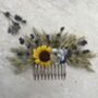 Sunflower And Lavender Flower Hair Comb, thumbnail 5 of 6