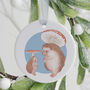 Personalised Hedgehogs Baby's 1st Christmas Decoration, thumbnail 3 of 4