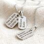 Personalised Stainless Steel Dog Tag Charm Necklace, thumbnail 1 of 6
