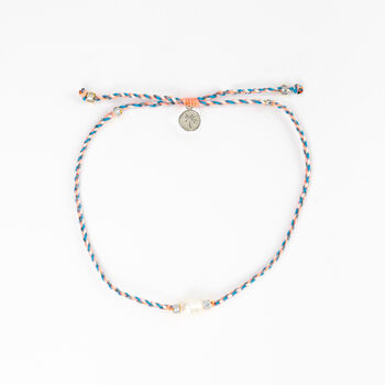 Bora Freshwater Pearl Surf Handwoven Anklet, 2 of 4