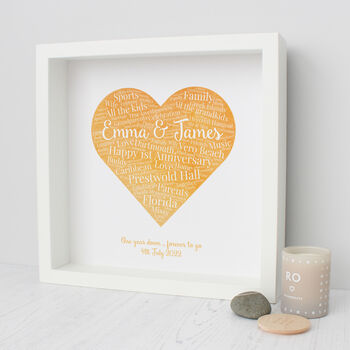 Personalised 1st Anniversary Watercolour Gift, 3 of 5