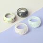 Chunky Marble Effect Resin Statement Ring, thumbnail 2 of 4