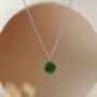 Botan Flower Natural Green Jade Necklace, thumbnail 5 of 11