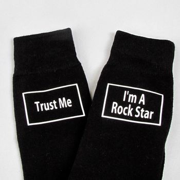 'Trust Me I'm A Rock Star' Socks, 7 of 9