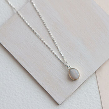 Australian Solid Opal Pendant Set In 9ct Gold And Sterling Silver, 3 of 6