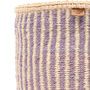 Umeme: Lavender Pinstripe Woven Storage Basket, thumbnail 7 of 9