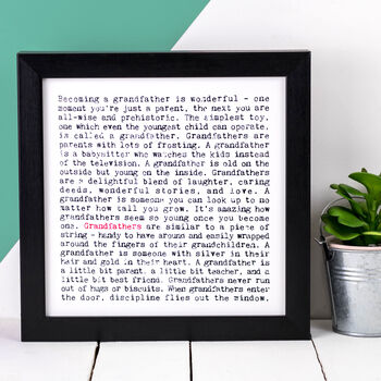 Grandfather Quotes Gift Print, 3 of 10