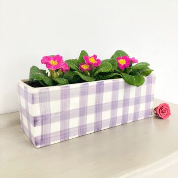 Gingham Plant Pot / Planter, 4 of 4