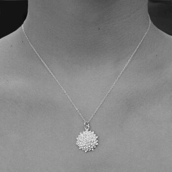 Sunflower Sterling Silver Drop Earrings, 5 of 8