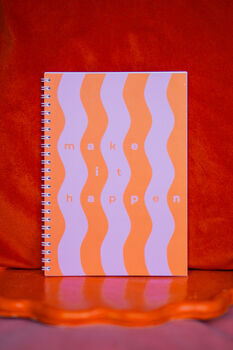 Make It Happen Bold Pattern Striped Notebook, 3 of 3