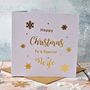 Personalised Gold Foiled Snowflake Christmas Card, thumbnail 2 of 4