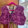 70s Purple Knit And Iris Reversible Waistcoat, thumbnail 3 of 3