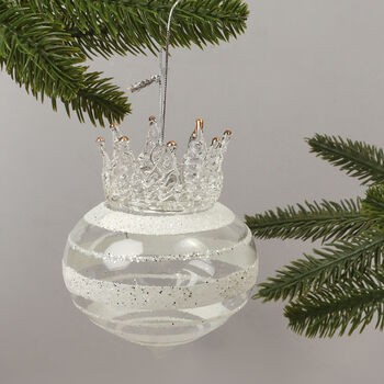 G Decor Royal Glass Christmas Tree Bauble, 3 of 3