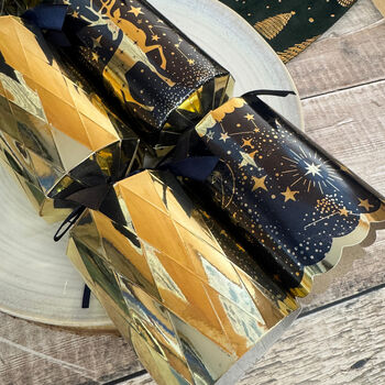 Deluxe Gold And Blue Christmas Constellation Crackers X Six, 6 of 7