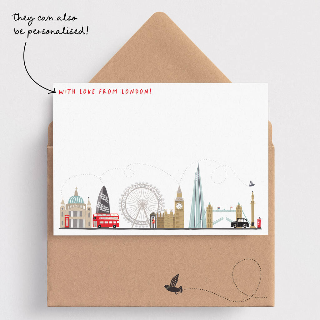 Box Of 20 London Sights Notecards And Envelopes By Lunella