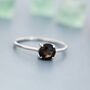 Genuine 1 Ct Smoky Quartz Ring In Sterling Silver, thumbnail 8 of 12