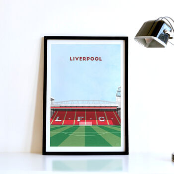 Contemporary Liverpool Football Poster Gift: Anfield Kop End, 3 of 6