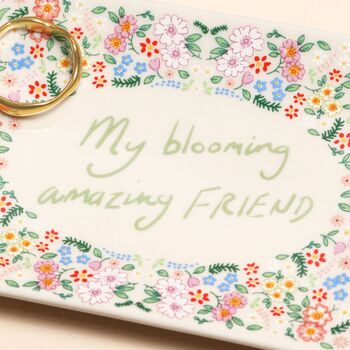 Ceramic My Blooming Amazing Friend Trinket Dish, 2 of 2