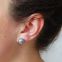 Large Grey Pearl Stud Earrings, thumbnail 2 of 3