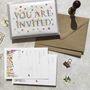 Wildflower Letters Ready To Write Party Invitations, thumbnail 5 of 9